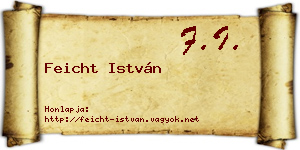 Feicht István névjegykártya
